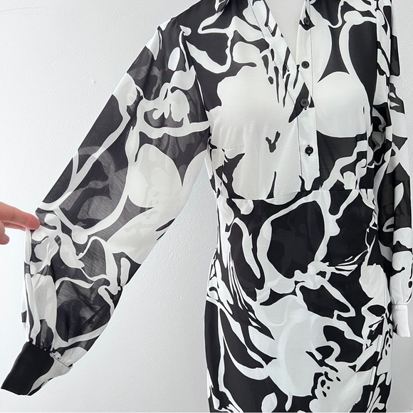 AREA STARS White & Black Sheath Dress, Size Medium - Picture 7 of 16